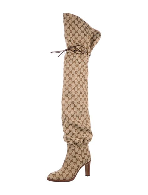 tall brown gucci boots|gucci thigh high boots sale.